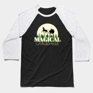 Magical Christas With Unicorns Baseball T-Shirt